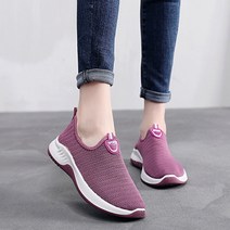 스포티한 통기성 메쉬 슈즈 여성용 경량 슬립온