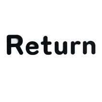 스튜디오투명 리턴 카페 표지판 검정색, Return, 1개