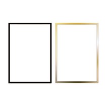 한수오 모던알루미늄 슬림액자 2p 세트, 블랙, 골드