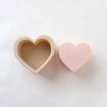 앵글띵 뚠뚠한 하트 케이크 실리콘몰드, 혼합색상
