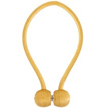 스토리빙 볼 마그네틱 커튼 타이백, 옐로우, 1개