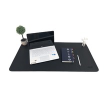 블루웨일 가죽 데스크매트 + 다용도 컵 받침, 블랙(데스크매트), 랜덤발송(컵받침)