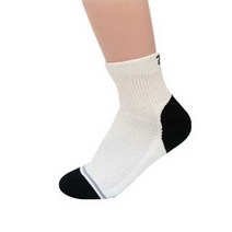 볼빅 여성용 2021 이중파일 중목 골프양말, 화이트 블랙