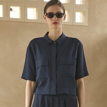 나우앤투모로우 여성용 니아 린넨 크롭 자켓