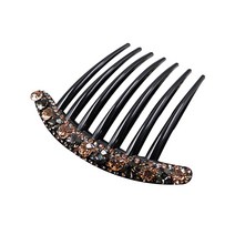 멀티스톤 큐빅 올림머리 빗핀, 블랙골드, 1개