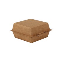 햄버거 테이크아웃 종이 도시락 포장용기 갈색 무지 501호 wkr-501, 50개, 단품