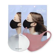 드라이락 데일리 웨어 마스크 핑크 L 대형 2p + 필터 2p, 1세트