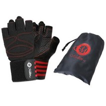 멜킨스포츠 뉴 챌린저 프로 헬스장갑 2p + 전용 파우치, 블랙레드