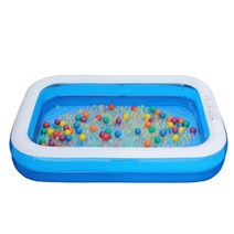 썬클럽 투명 사각 풀장 262, 화이트 + 오션블루 + 스카이블루