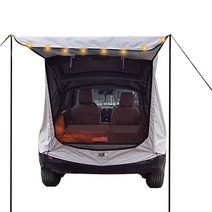 감성 카크닉 차박 트렁크텐트 폴대형 125 x 95 x 150 cm, 그레이, 2인용