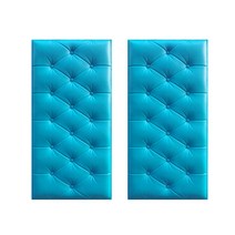 MEO 3D 입체 벽 바닥 쿠션 매트 2P, 블루