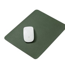와이앤비 가죽 양면 마우스 패드, 카키 + 그레이, 1개