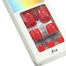 젤리팁 말랑 페디팁 24p + 미니 파일 + 우드스틱, 리얼 레드, 1개