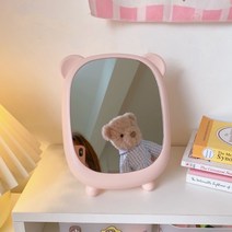졸리베이비 탁상용 동물 거울 곰, 곰 핑크