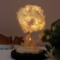 아침향기 프리저브드 플라워 드라이플라워 무드등, 수국 베이지