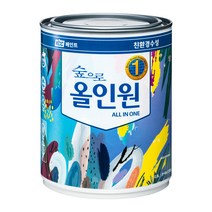KCC 숲으로 올인원 다용도 페인트 수성 반광 0.9L, 백색