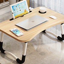 씨티라이프 멀티거치 미끄럼방지 접이식 테이블, 우드