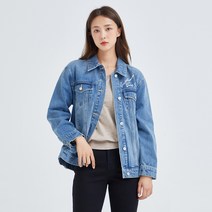 여성용 레터 데님자켓