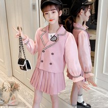 엔젤아이 여아용 블라우스 자켓 주름치마 세트