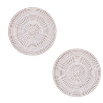 w에이블 감성 원형 테이블 매트 컵받침 2p, 05 베이지, 지름 36cm
