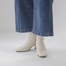 베이트 통굽 레더 앵클부츠 6cm