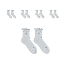프리미엄 큐트 무압박 임산부 편한양말 10 블루하트, 5개