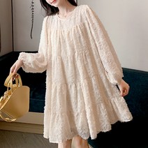 메이첼 루즈핏 레이스 캉캉 빅사이즈 원피스 00309