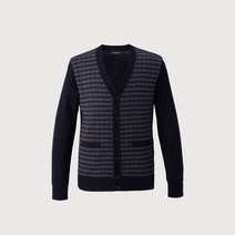 인디안 남성용 체크 브이 가디건 MITBCXF9111