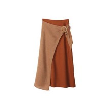 시크블랙 바라먼 링 에이라인 랩 롱 스커트 SK4078K19