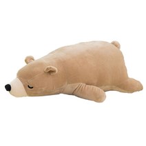 네이처타임즈 북극곰 바디 필로우, 브라운, 50cm
