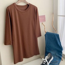 아이엠수 여성용 로망스 7부 티셔츠