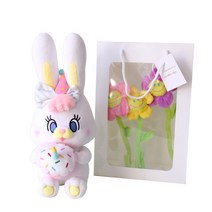 모리앤 리코 중형인형 + 스마일꽃 3p + 기프트 쇼핑백, 리코 딸기케이크(인형), 36cm