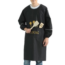 부스마켓 방수 오일 방지 팔보호 앞치마 대, 블랙, 1개