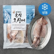 오바다 국내산 손질오징어 (냉동), 700g(6미), 1봉
