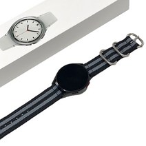 나토밴드 스마트워치 스트랩 22mm, 그레이스트라이프