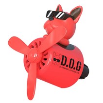 도그독 에어휠 차량용 방향제 디퓨저 불독 레드 + 블루드C Type, 1세트