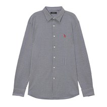 헤지스 남성용 퍼피자수 면혼방 긴팔 캐주얼셔츠