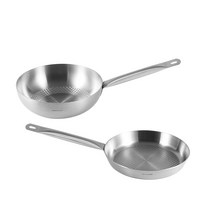 에델코첸 통3중 코지프리즘 프라이팬 + 웍 세트 B 인덕션 IH, 프라이팬 24cm + 웍팬 24cm