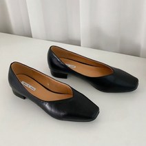 클로에 사각코 브이라인 플랫슈즈 SHE5125