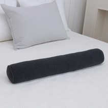 린즈홈 줄누빔 피그먼트 원통 면 바디필로우 솜포함, 차콜
