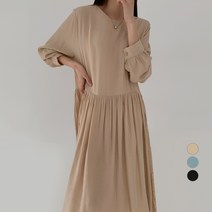 바블링브룩 여성용 루즈핏 플레어 롱 원피스
