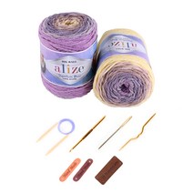알리제 마마니트 대용량 맥시 롱바틱실 2p 뜨개질 DIY 패키지, 1세트, 6781