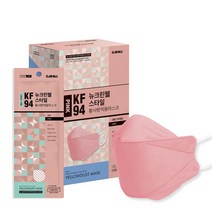 CLEANWELL 뉴크린웰 황사방역용마스크 대형 KF94, 핑크, 1개, 30개입