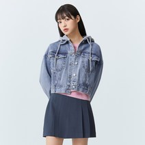 미쏘 여성용 크롭 후드 데님자켓