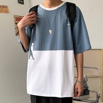 스타빈 남성용 오버핏 루즈 반팔티