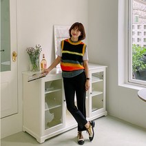 임블리 여성용 LONDON SLACKS 미친 슬림 일자핏 슬랭스 롱블리