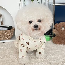 바이담수미 강아지용 곰돌이 잠옷셔츠, 아이보리