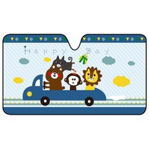 어반카 암막 큐방 캐릭터 햇빛가리개 대형, 해피데이, 1개