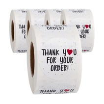 미카엘그라운드 Thank you 라벨 롤 스티커 500p, 5개