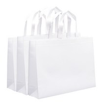 오픈스페이스 부직포 쇼핑백 가로형 3p, 화이트